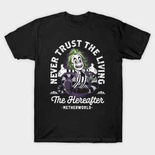 Vintage Cartoon Never Trust The Living - Creepy Cute Goth T-Shirt